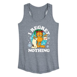 Women's - Garfield - I Regret Nothing Graphic Racerback Tank - 1 of 4