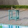 Outdoor Square Side Table - Adirondack Style Patio End Table for Pool Beach - Weather Resistant & Easy Setup - 2 of 4