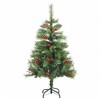 vidaXL Artificial Hinged Christmas Tree with Cones and Berries 59.1" - 2 of 4