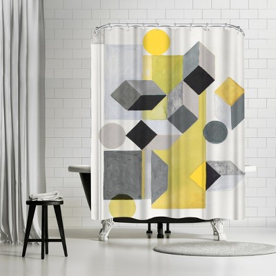 Americanflat Our Own Paths I Yellow Version by Maya Woods Shower Curtains