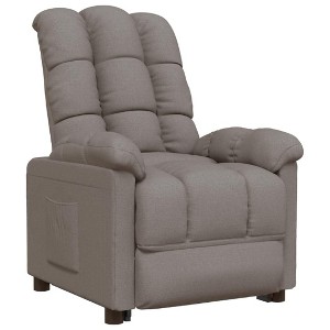 vidaXL Relaxation Recliner Chair with Taupe Fabric Upholstery, Modern Design; Comfortable Sponge and PP Cotton Filling - 1 of 4