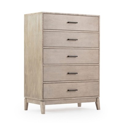 Plank+beam Contempo 5-drawer Dresser, Seashell Wirebrush : Target