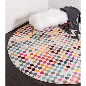 Unique Loom    Chromatic Palm Bay Area Rug - 1 of 4