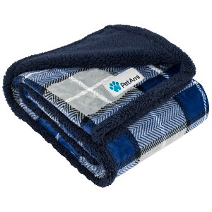 PetAmi Pet Blanket for Dogs Cats, Faux Shearling Fleece Soft Plush Reversible Washable Furniture Cover - 1 of 4