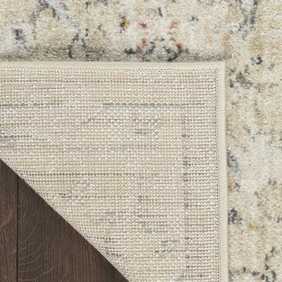 Handmade Cream Rectangular Synthetic Easy Care Rug 5' x 7'