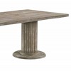 84" Gabrian Dining Table Reclaimed Finish: Double Pedestal, 8 Seats - Acme Furniture - 4 of 4