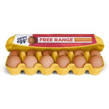 Happy Egg Co. Large Brown Grade A Free Range Eggs - 12ct