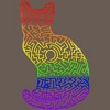 Adult Design By Humans Pride Rainbow Cat Maze By MisoKnotty Racerback Tank Top - 2 of 2