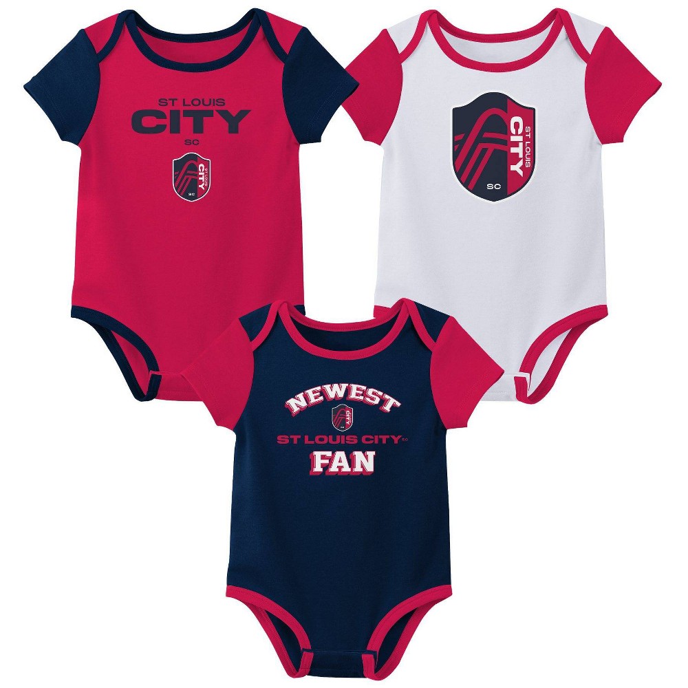 MLS St. Louis City SC Infant Girls 3pk Bodysuit | The Market Place