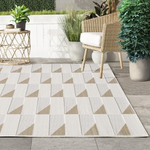 Maxax Non-Slip Turkish Unfaded High-Low Indoor/Outdoor Area Rug For Patios, Deck, Porch Or Entryway - 1 of 4