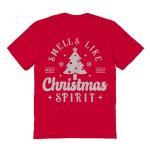 Rerun Island Men's Smells Like Christmas Spirit Short Sleeve Graphic Cotton T-Shirt - 1 of 1