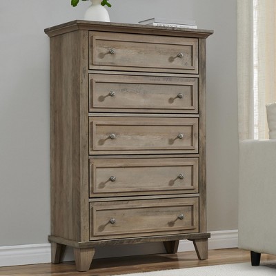 5 Drawer Dresser for Bedroom, Drawer of Chest with Metal Handles, TV Stand, Closet Organizers and Storage Clothes