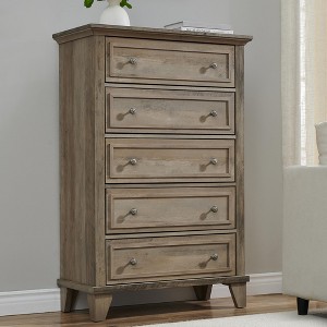 5 Drawer Dresser for Bedroom, Drawer of Chest with Metal Handles, TV Stand, Closet Organizers and Storage Clothes - 1 of 4