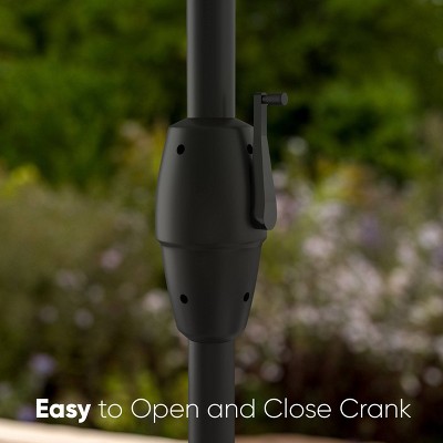 Tan 9' Outdoor Patio Umbrella with Rib Replacement Technology