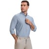 INSPIRE CHIC Men's Stripes Long Sleeved Button Down Business Dress Shirts - 4 of 4