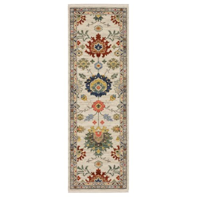 Oriental Weavers Lucca 2888L Ivory / Multi Indoor Area Rug - 2' x 6'