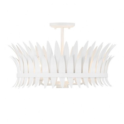 Ensley Bisque White 4-Light Semi-Flush Mount Ceiling Fixture