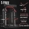ER KANG Smith Machine, 2200lbs Squat Rack with LAT-Pull Down System & Cable Crossover Machine, Training Equipment with Leg Hold-Down Attachment - 3 of 4