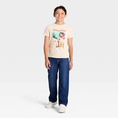 Детские Cat & Jack Boys' Short Sleeve 'National Park' Dog Graphic T-Shirt Cat & Jack™ Cream M — фото 4
