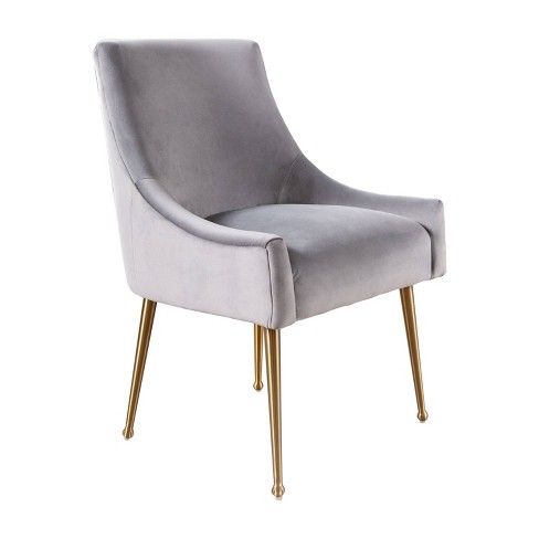 Grey 2024 chair velvet