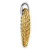 Black Bow Jewelry Gold Tone Sterling Silver & CZ Braided Round Pendant, 22 x 29mm - 2 of 4