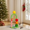 SEVOBAL Pet Tower 29in Cat Tree Tower with Sisal Scratcher Balls, Cute Holiday Scratching Post with Danging Ball, Green, 19.7"*17.7"*49.2" - 2 of 4