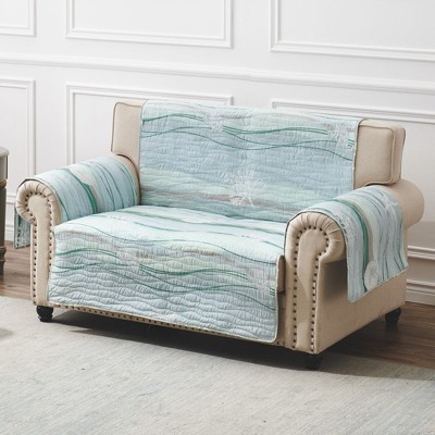 Maui Coastal Beach Multicolor Polyester Loveseat Protector