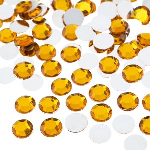 500-Piece 10mm (SS45) Gold Acrylic Round Flat Back Rhinestones - 1 of 4