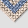 9'2"x12' Tonal Border Outdoor Rug Blue - Threshold™: Stain-Resistant, Woven Polypropylene - 2 of 4