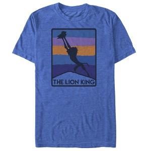 Men's Lion King Striped Rafiki Welcomes King T-Shirt - 1 of 4