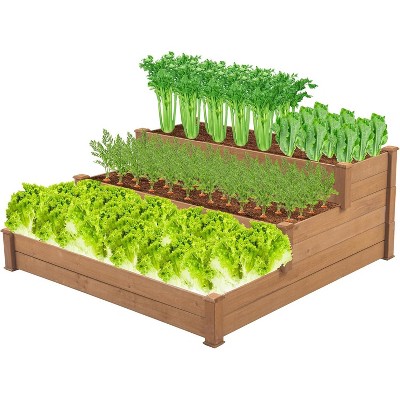 Raised Garden Bed Kits, Planter Box for Vegetables Flowers Ground Planter Box-Olive