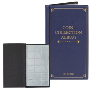 Bright Creations 2 Pack Coin Collection Album, Holds Up To 180 Coins Each, Dark Blue, 6.5x11.4 in - 1 of 4