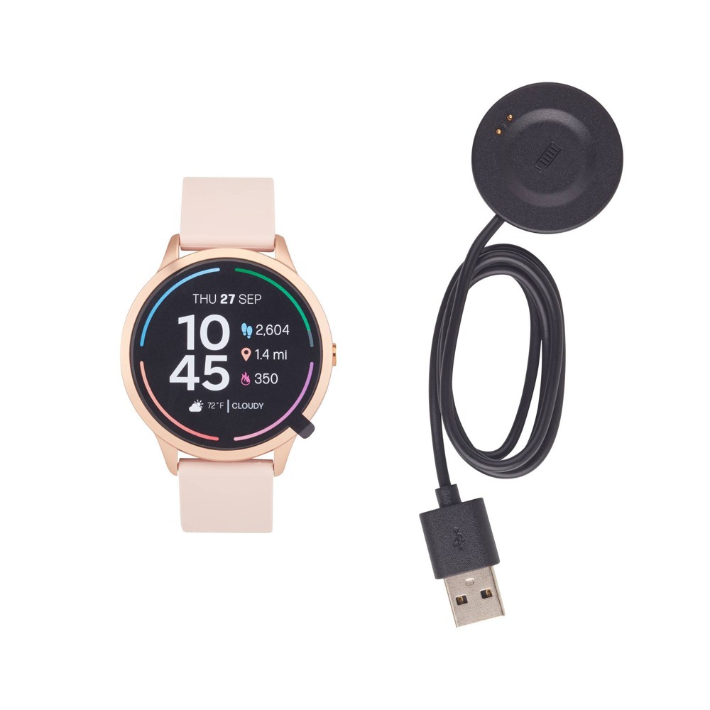 iTouch Sport 4 Smartwatch: Rose Gold Case with Blush Strap
