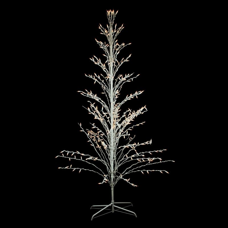 Northlight 6' Prelit Artificial Christmas Tree White Lighted Cascade Twig Outdoor Decoration - Clear Lights, 3 of 6