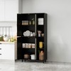 70" Kitchen Pantry Cabinet, Freestanding Storage Cabinet with 4 Doors, Kitchen Buffet Cupboard, Storage Cabinet for Kitchen Dining Living Room - 2 of 4