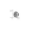 Black Bow Jewelry Antiqued Sterling Silver Peace Sign Bead Charm - 3 of 4