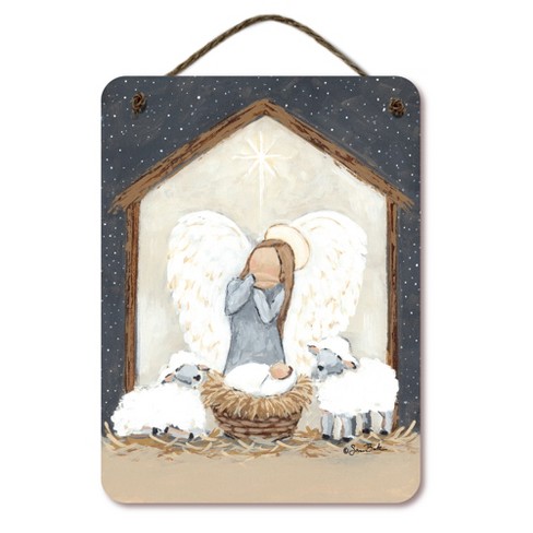 Courtside Market Nativity 12x16 Hanging Artboard With Twine : Target