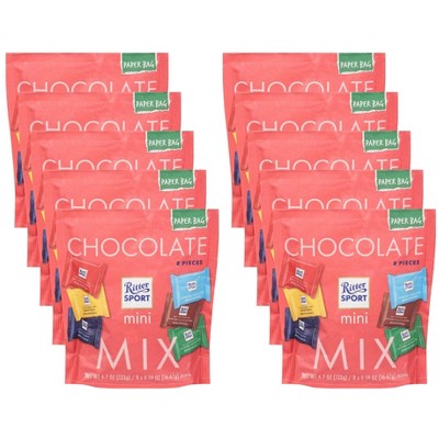 Ritter Sport Chocolate Mini Mix Bag - 10 bags, 4.7 oz each