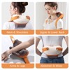 Shiatsu Neck Massager with Heat - Ergonomic Heart-Shaped Deep Kneading Massage Pillow, USB-C Rechargeable, Portable for Neck, Shoulders & Back - 2 of 4
