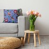 16"x16" Valentine's Day Love in The Garden Square Throw Pillow Cornflower - e by design: Floral Accent, Indoor Decor - 3 of 4