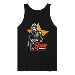 Men's - David Bowie - Bowie Guitar With Star Graphic Tank Top - 1 of 4