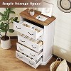 Farmhouse Wood Rustic Chest of Drawers Dresser with Corner Bevel Shape - 3 of 4