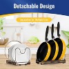 LunaLulinlk Pot Lid Organizer with 10 Adjustable Compartments, Expandable Metal Pots and Pans Organizer for Kitchen,Brown - 4 of 4