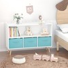 Childrens Bookshelf 4 Cubby Toy Storage Organizer with Collapsible Fabric Drawers, Kids Bookcase Book Display for Kids Room, Playroom and Nursery - 2 of 4