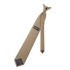 Jacob Alexander Men's Solid Color Pre-Tied Clip-On Uniform Neck Tie with Buttonholes - 2 of 4