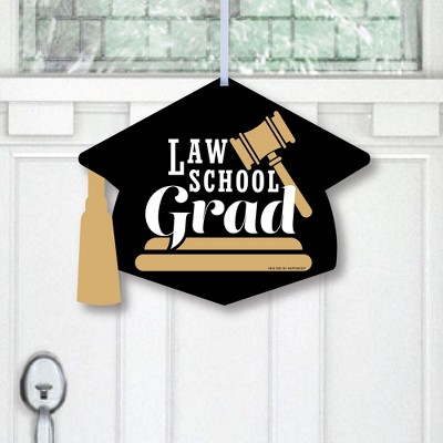 Big Dot of Happiness Law School Grad - Hanging Porch Future Lawyer Graduation Party Outdoor Decorations - Front Door Decor - 1 Piece Sign