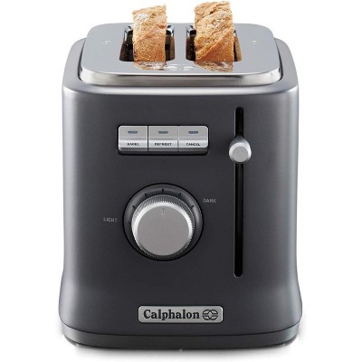 Calphalon 2-Slice Toaster, Precision Control with 6 Shade Settings and Extra Wide Slots, Stainless Steel