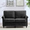 Mjkone Chenille Fabric Modern 3-Seater Sofa Couch/Loveseat Sofa/Single Sofa Armchair  with Rivet Design,Living Room Sofa - 2 of 4