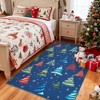 Christmas Area Rug, Washable Non Slip Holiday Carpet with Xmas Tree Pattern, Low Pile Accent Rug for Living Room Bedroom - 2 of 4