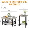 Hooseng 3-Piece Coffee Table Set with Coffee Table & Two End Side Table, Modern  Living Room Table Set for Office, Living Room, Apartment - 4 of 4
